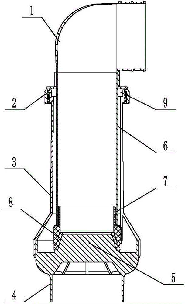 Lifting and switching-on and switching-off type hydrant