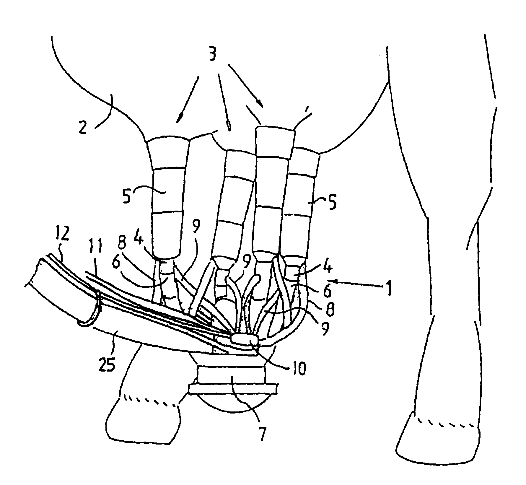 Milking device provided with cleansing means