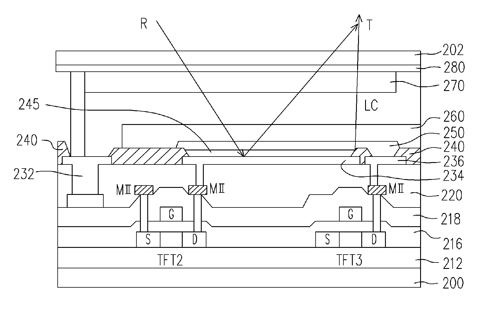 Vertical pixel structures for emi-flective display and methods for making the same