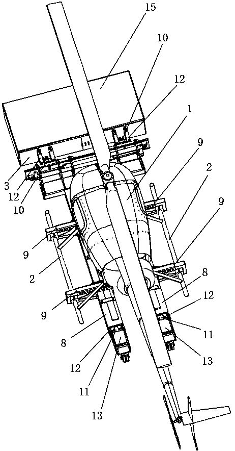 Carrying equipment for moving skid helicopter on ground