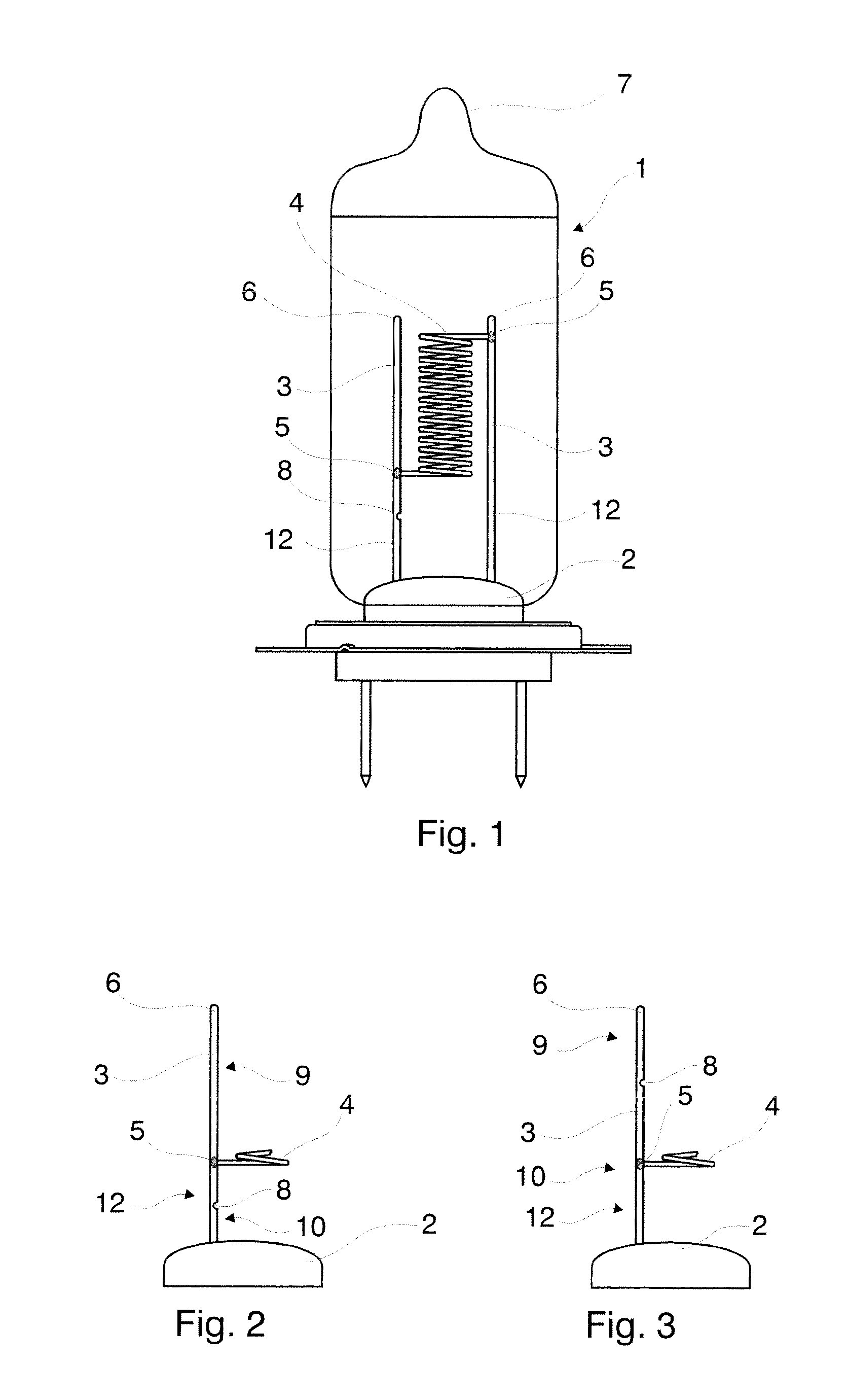 Vibration resistant electric incandescent lamp and method for reducing vibration