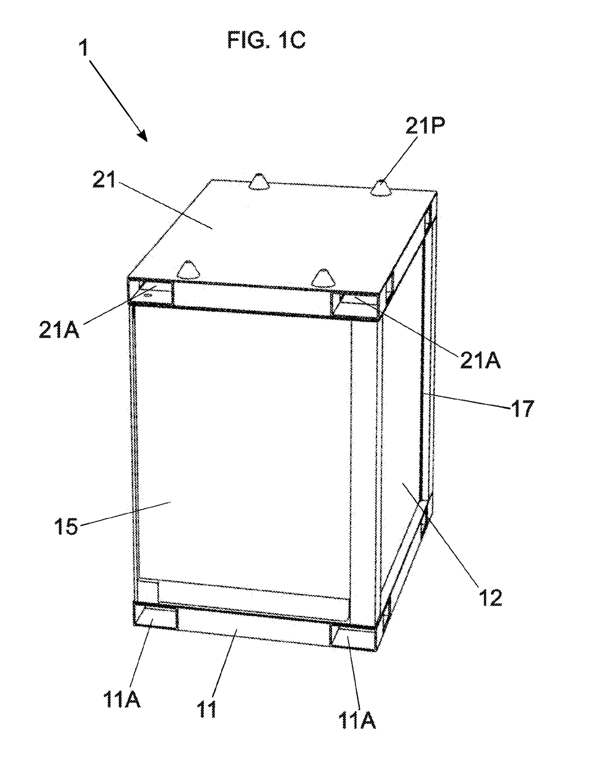 Retractable mobile housing with door for a sanitary facility and an assembly of two or more coupled housings