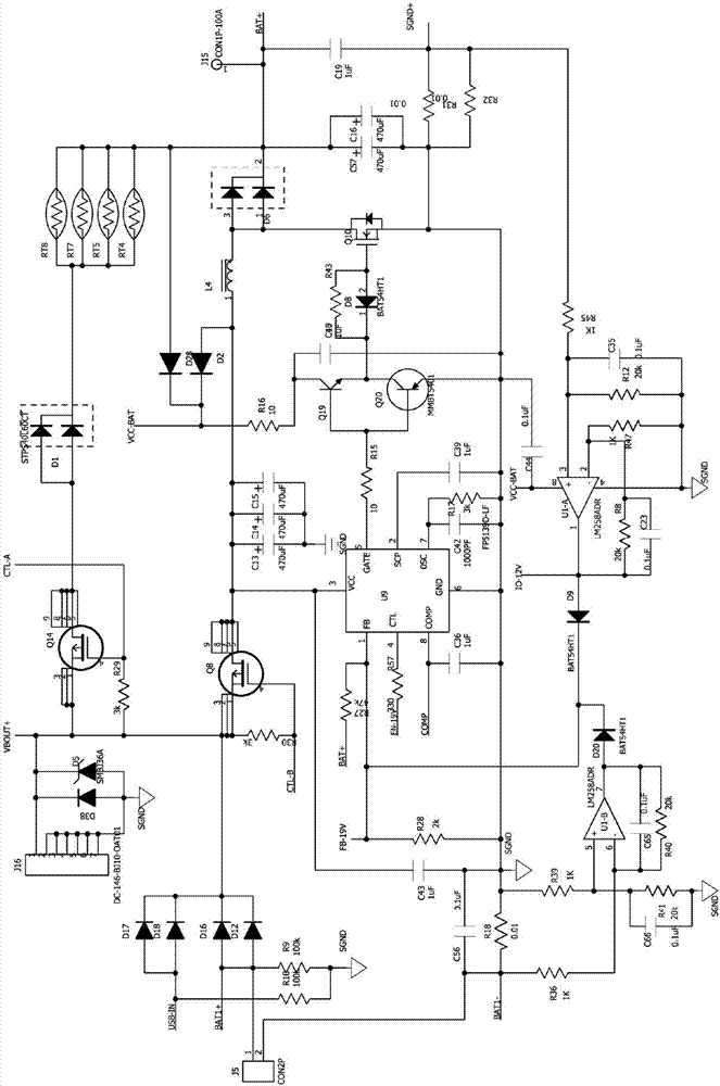 Input and output circuit for car jump starter