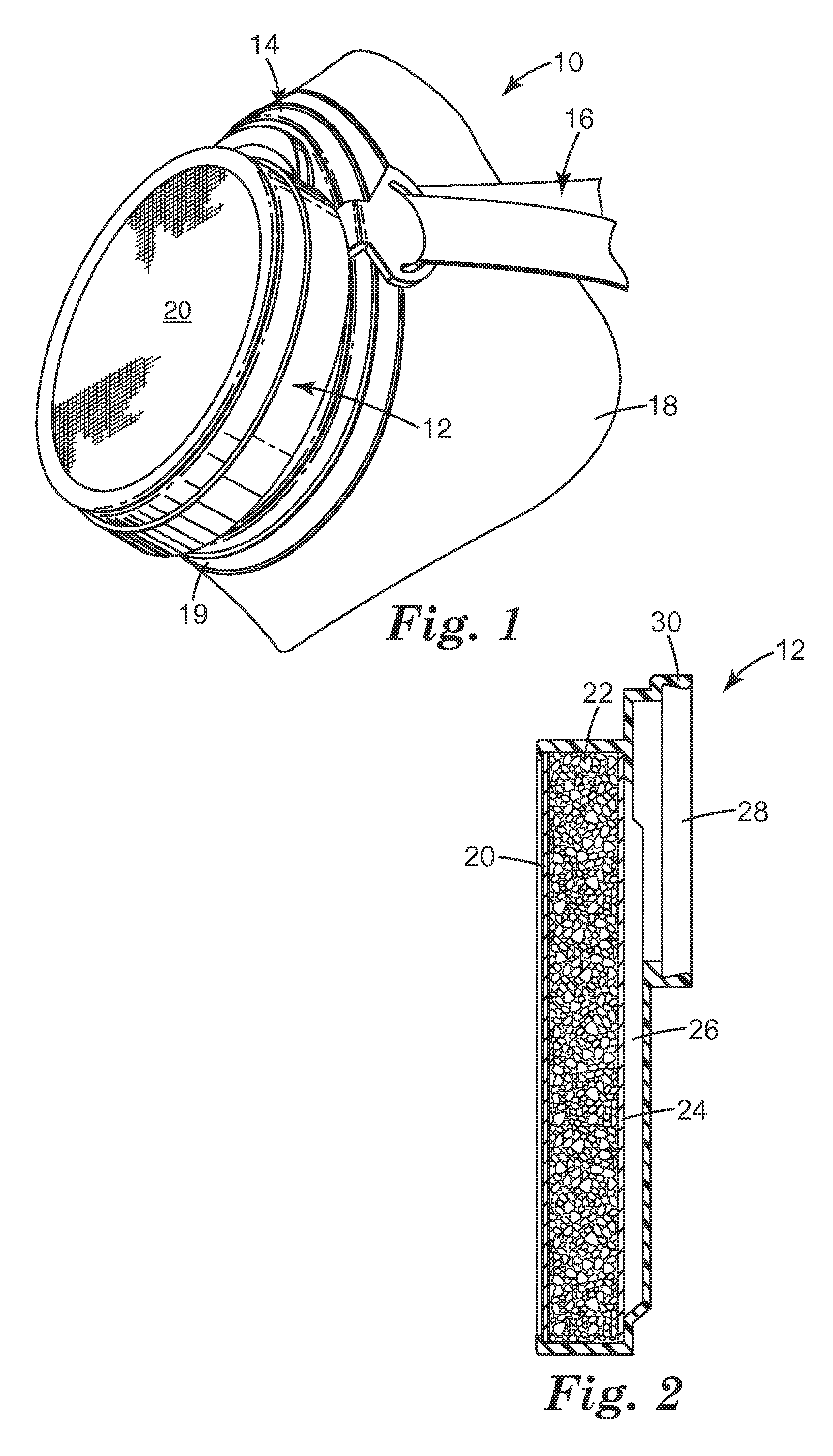 Ammonia-free gaseous air filter