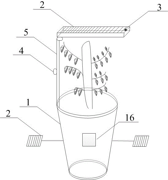 Solar energy powered intelligent flowerpot and using method