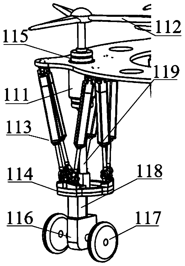 Air-ground integrated electric parallel-connection type wheel-foot driving mechanism