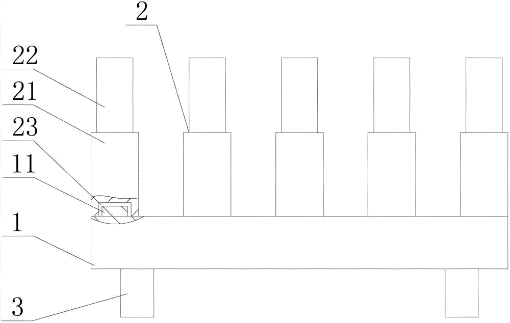 Steel plate cutting bed die