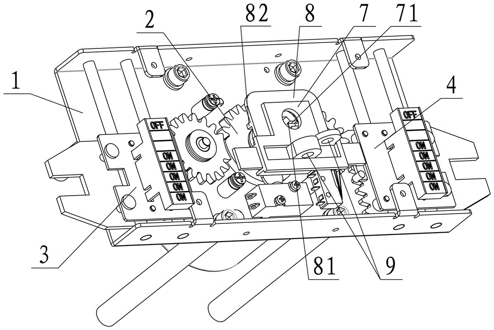 An automatic transfer switch with manual automatic switching mechanism