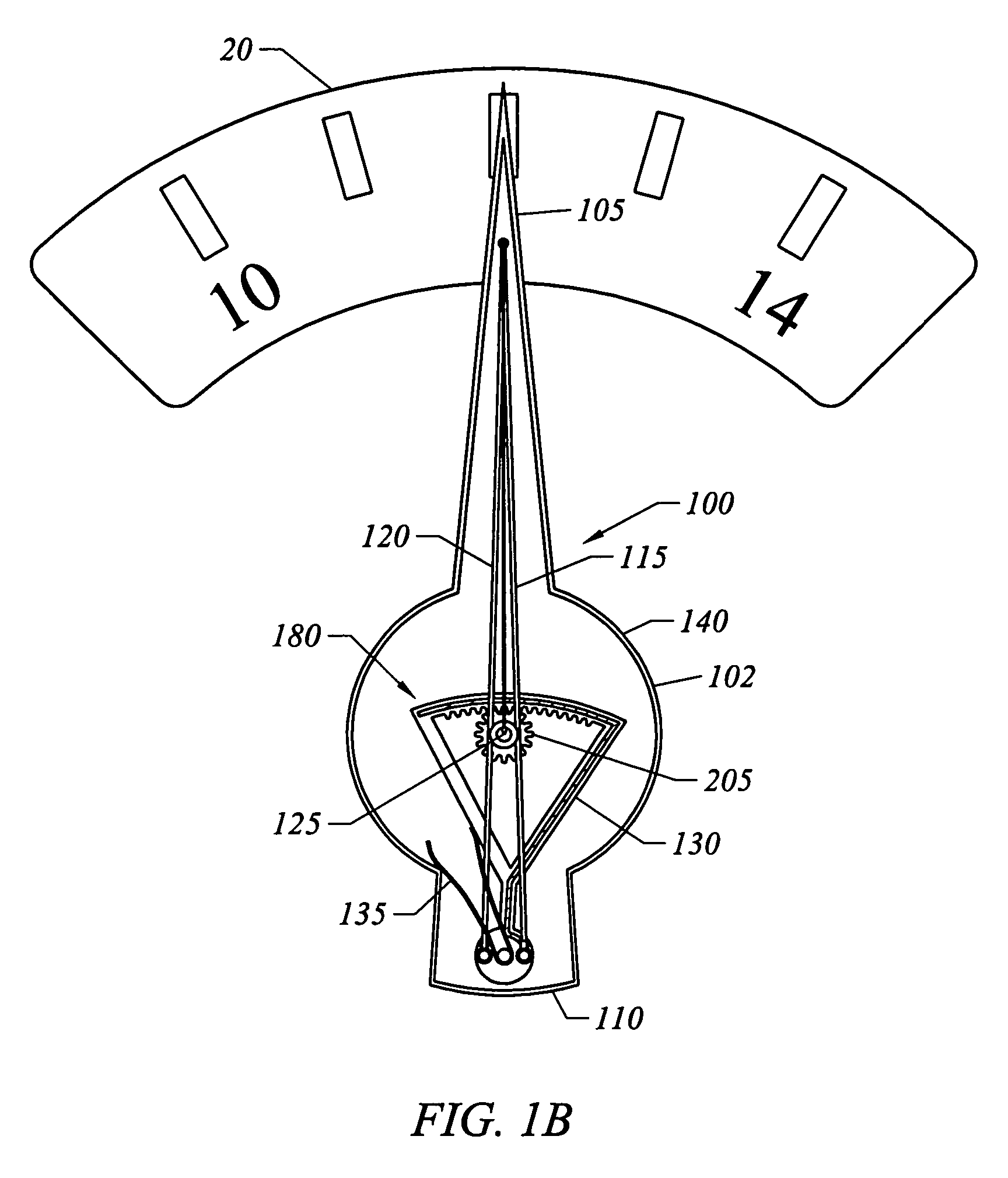 Gauge pointer with integrated shape memory alloy actuator