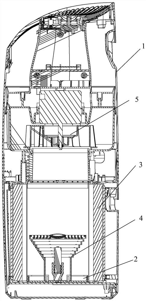 Air purifier with built-in UV lamp and built-in filter element placement structure