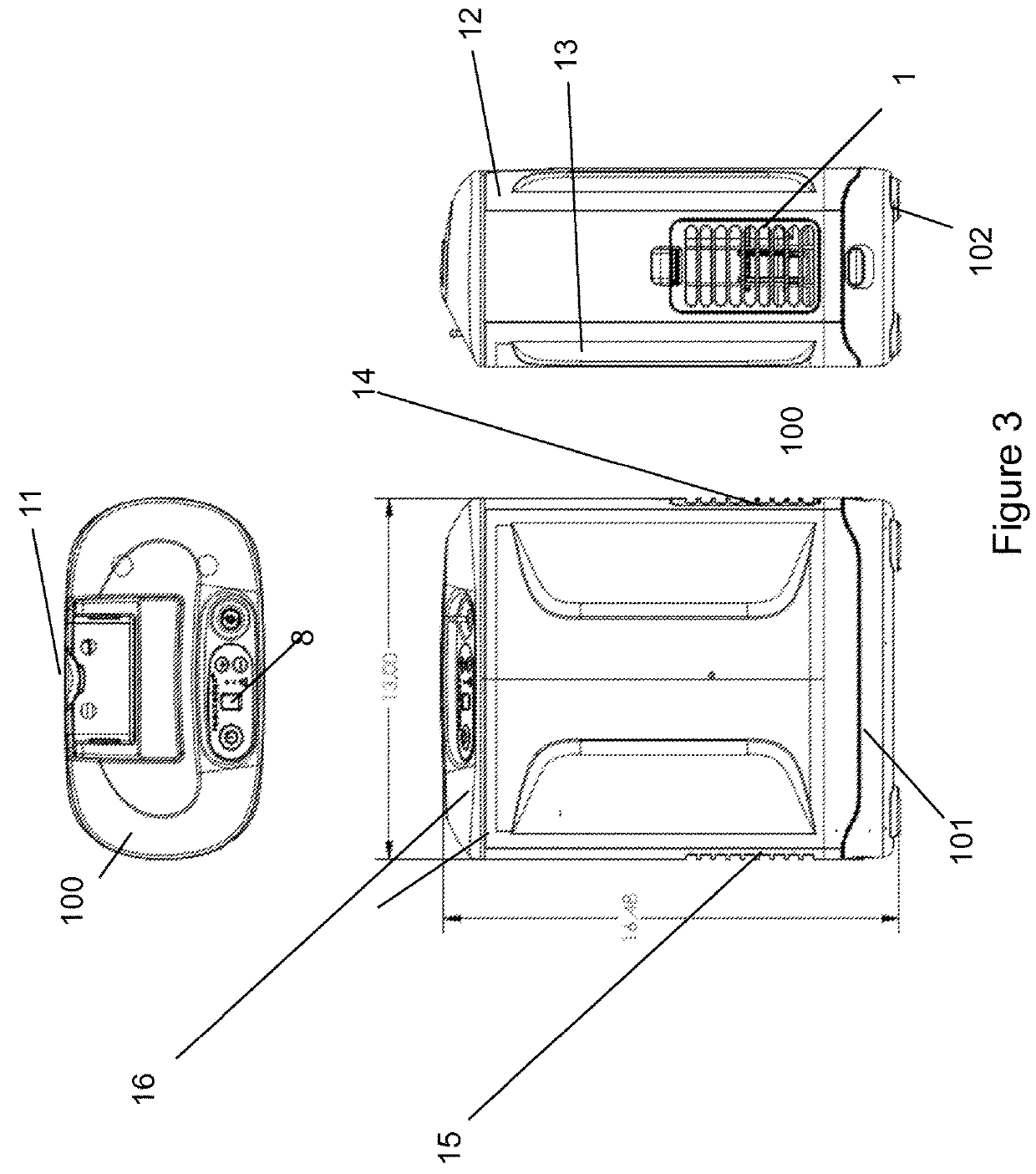 Gas concentrator with removable cartridge adsorbent beds