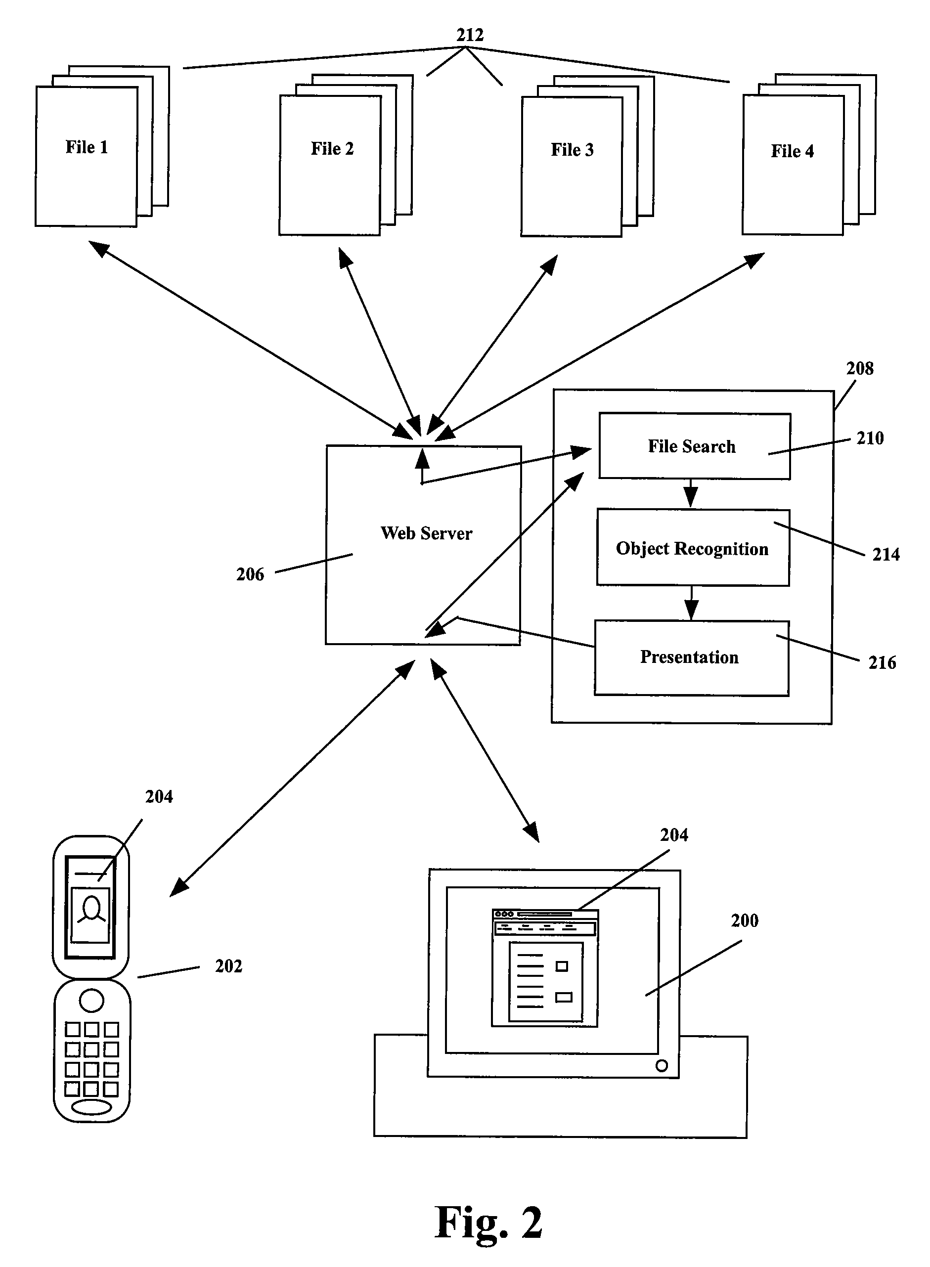 Method and system for displaying links to search results with corresponding images