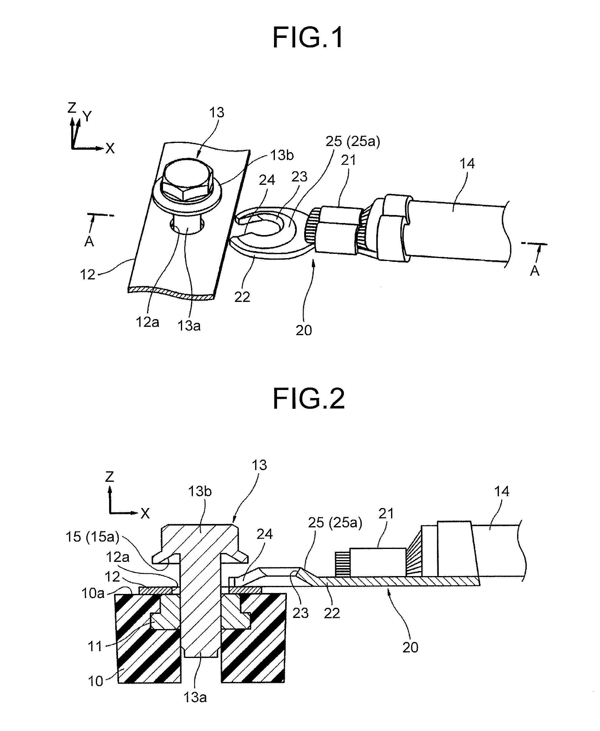 Connection structure for screw clamp terminal