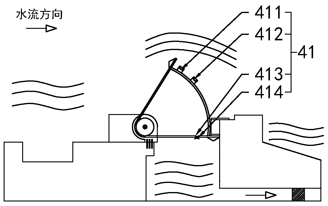 Water retaining dam and water flow regulation and control method thereof