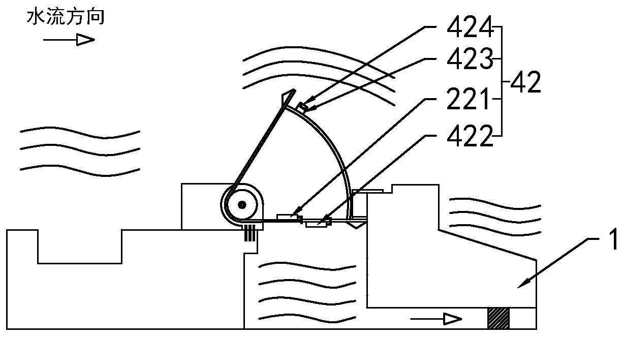 Water retaining dam and water flow regulation and control method thereof