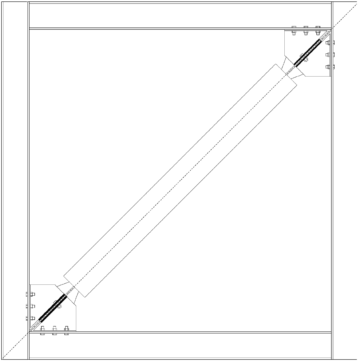 Precast modular buckling-restrained brace bolting and welding mixed connection joint