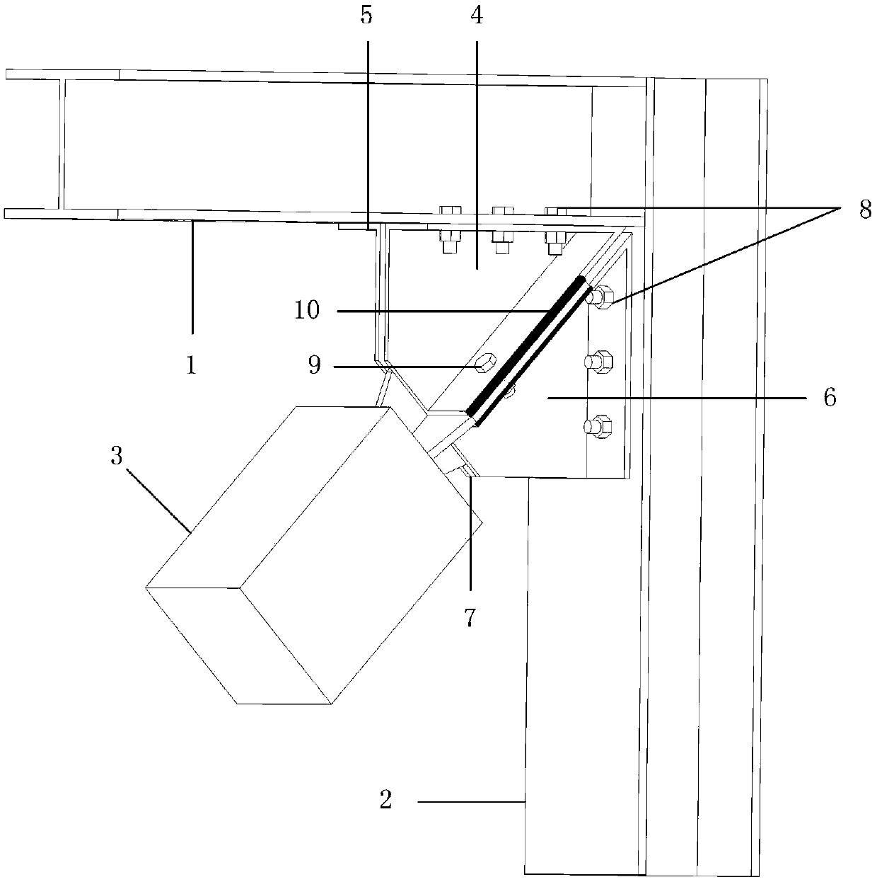 Precast modular buckling-restrained brace bolting and welding mixed connection joint