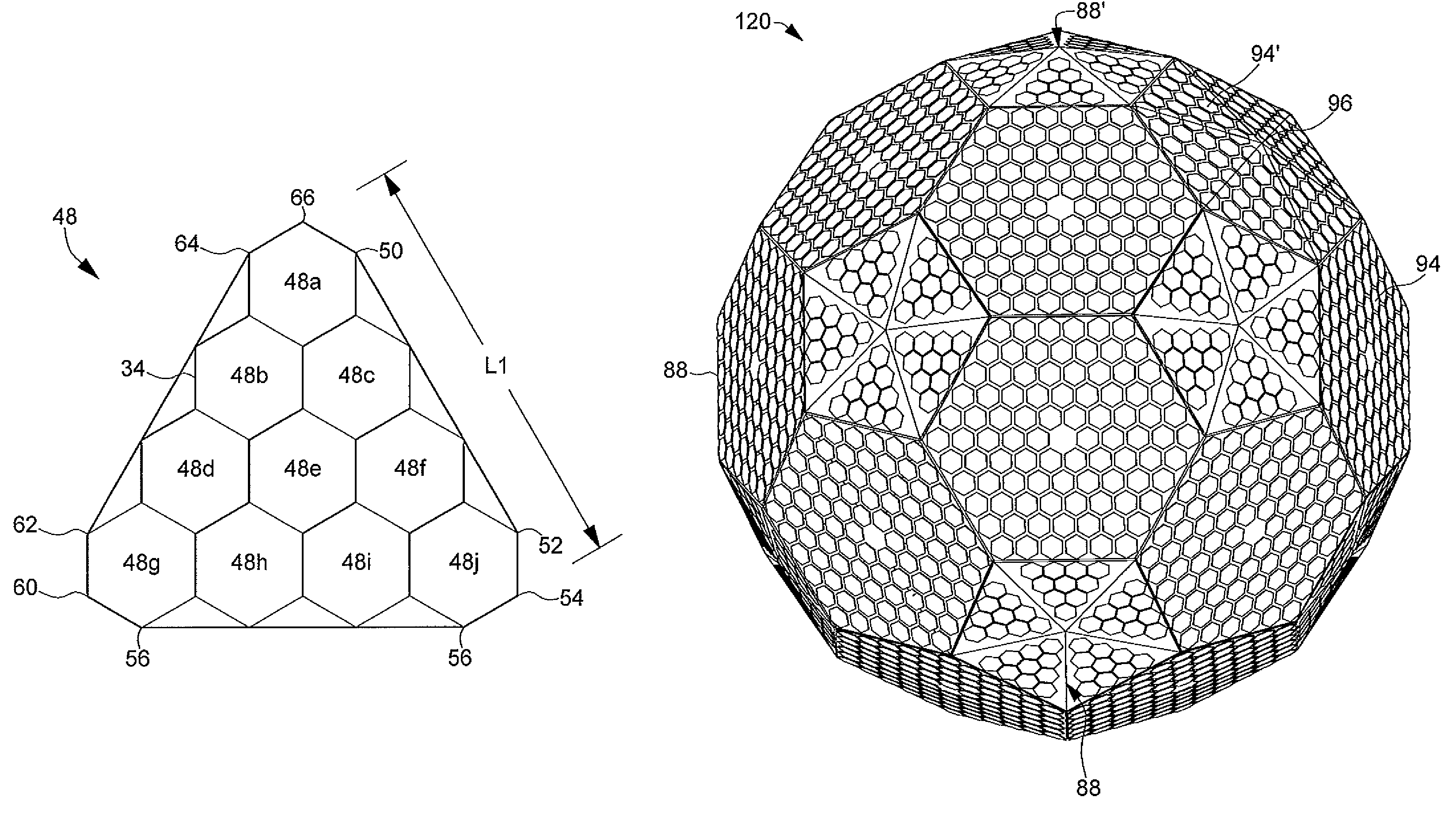 Triangular apertures with embedded trifilar arrays