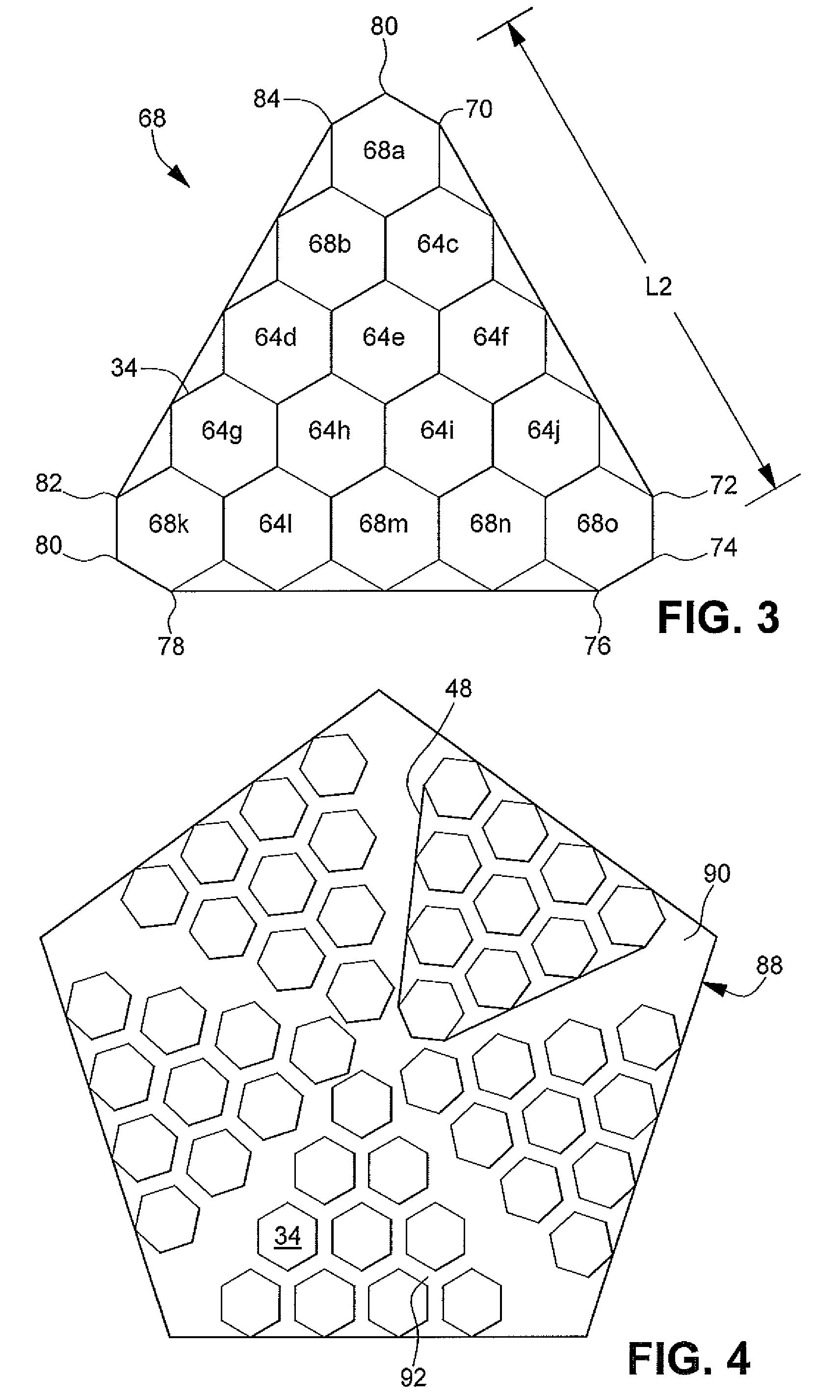 Triangular apertures with embedded trifilar arrays