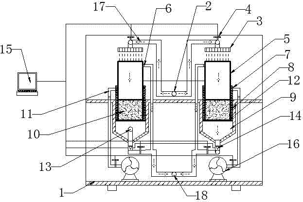 Hollow rubber seal full-automatic permeability coefficient tester and test method thereof