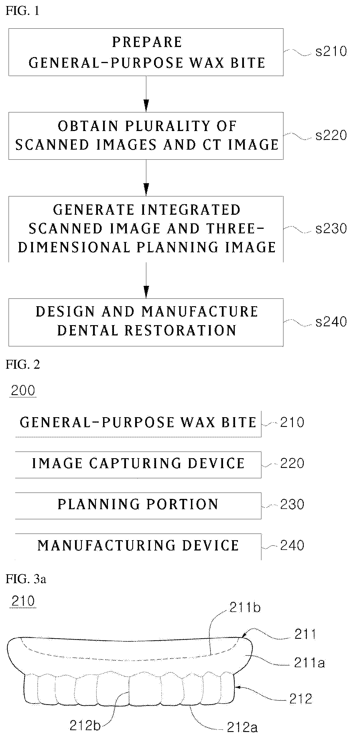 Dental restoration manufacturing method and manufacturing system, and general-purpose wax bite applied thereto