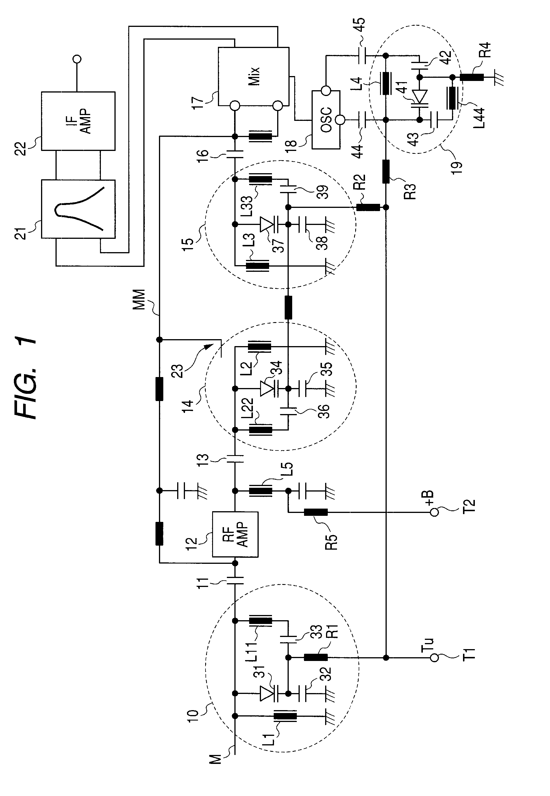 Variable tuning circuit using variable capacitance diode and television tuner