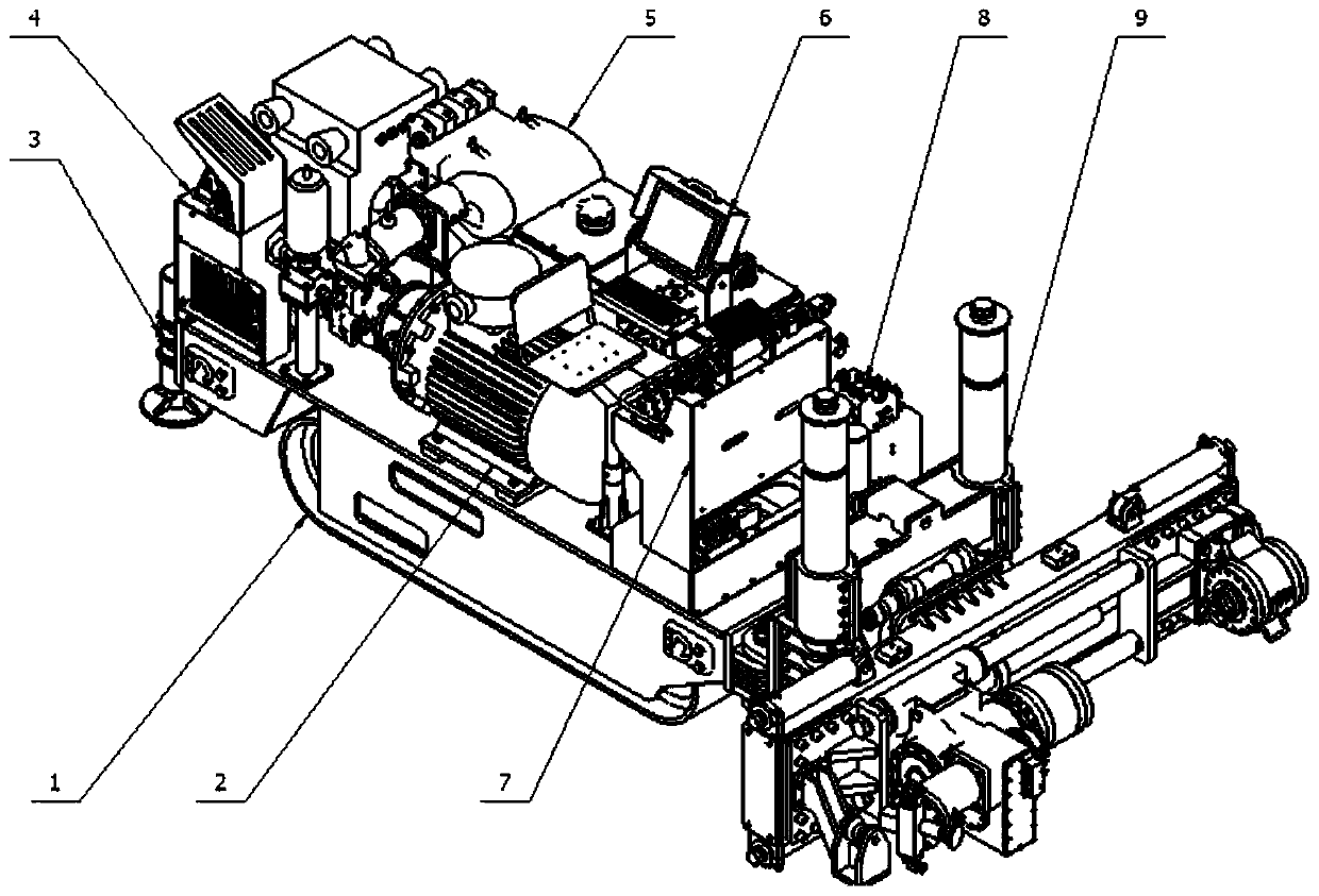 Narrow-body and all-condition directional drilling machine for coal mine