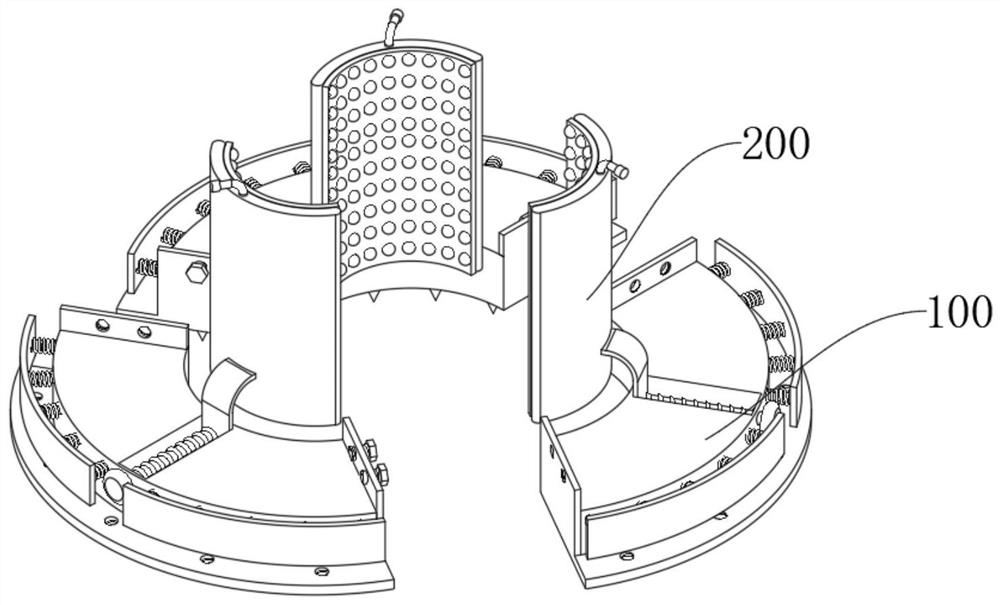 Building pier protection frame based on triangular positioning structure and positioning method thereof