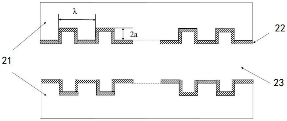 Terahertz waveguide type mode selector based on multimode resonance