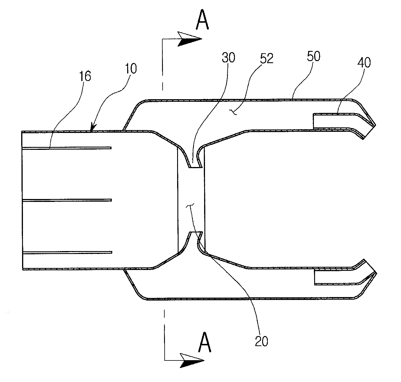 Exhaust Gas-Discharging Device of Vehicle