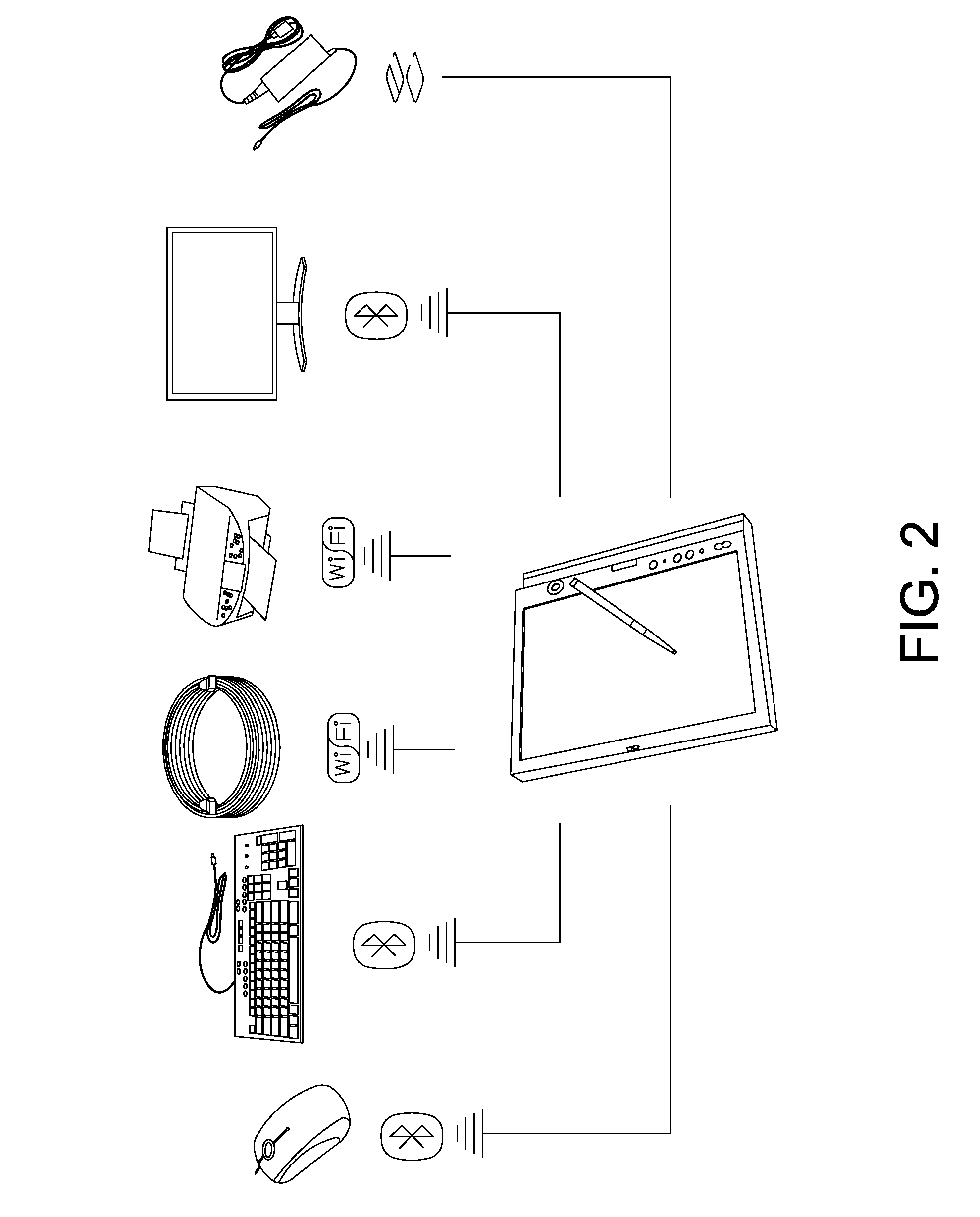 Laptop and portable electronic device wireless power supply systems