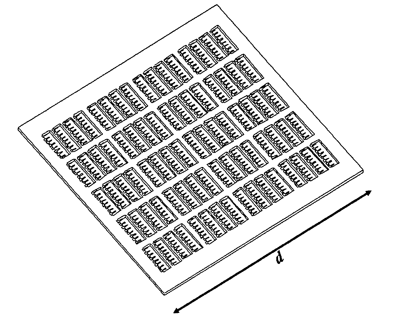 Large scale parallel immuno-based allergy test and device for evanescent field excitation of fluorescence