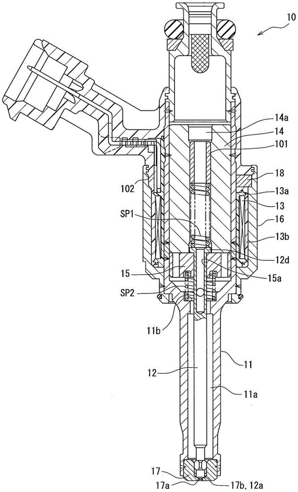 Fuel injector and fuel injection device using same