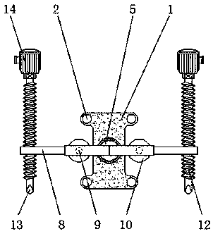Lifting type fixing placing frame for indoor bicycle capable of being placed in midair