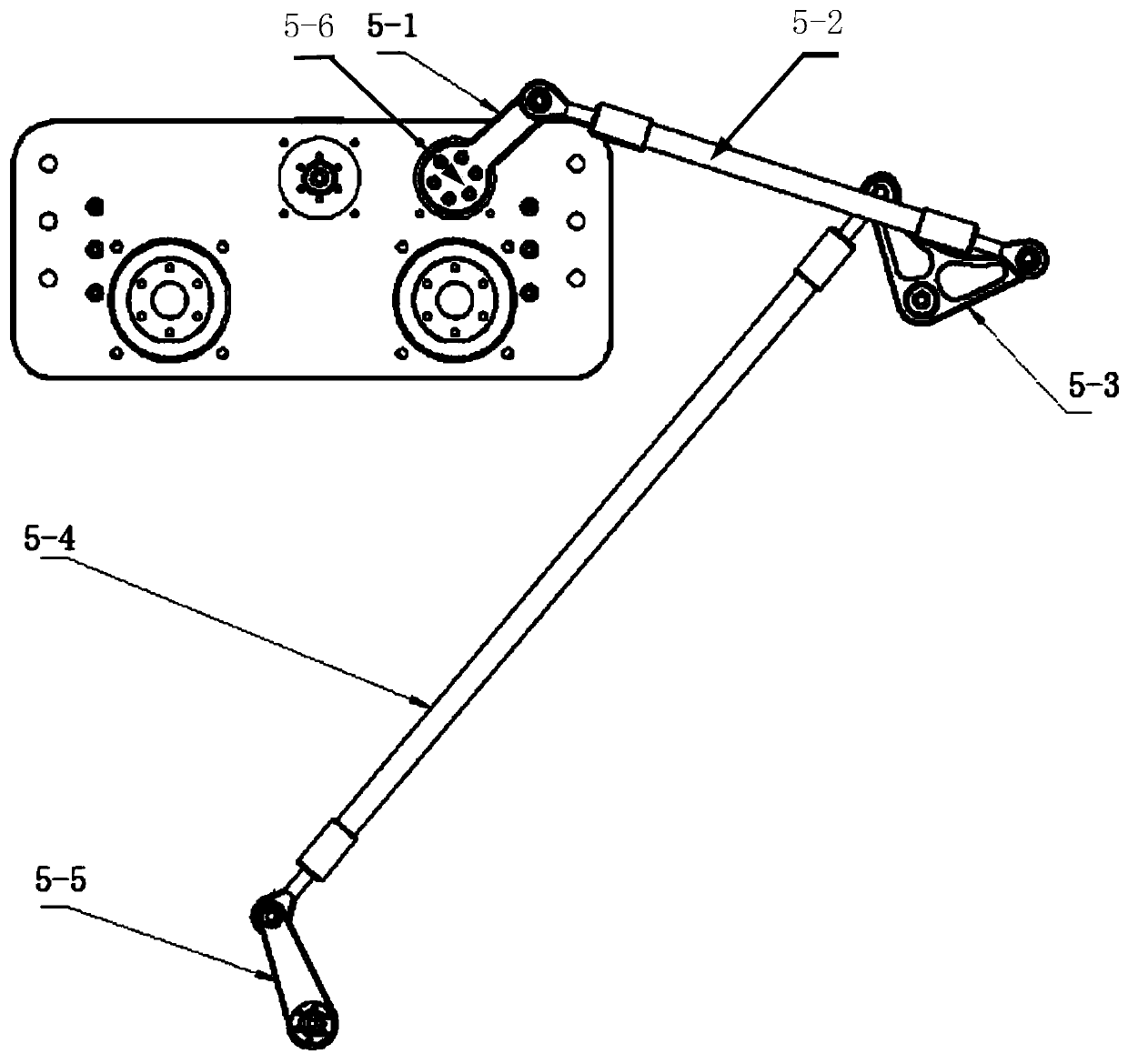 Two-shaft parallel turnover grabbing robot