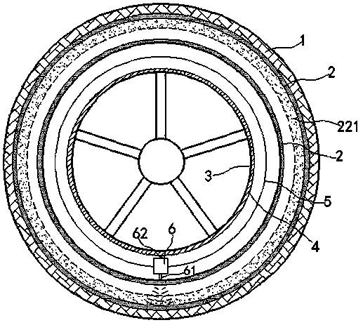 Magnetic powder tire monitor