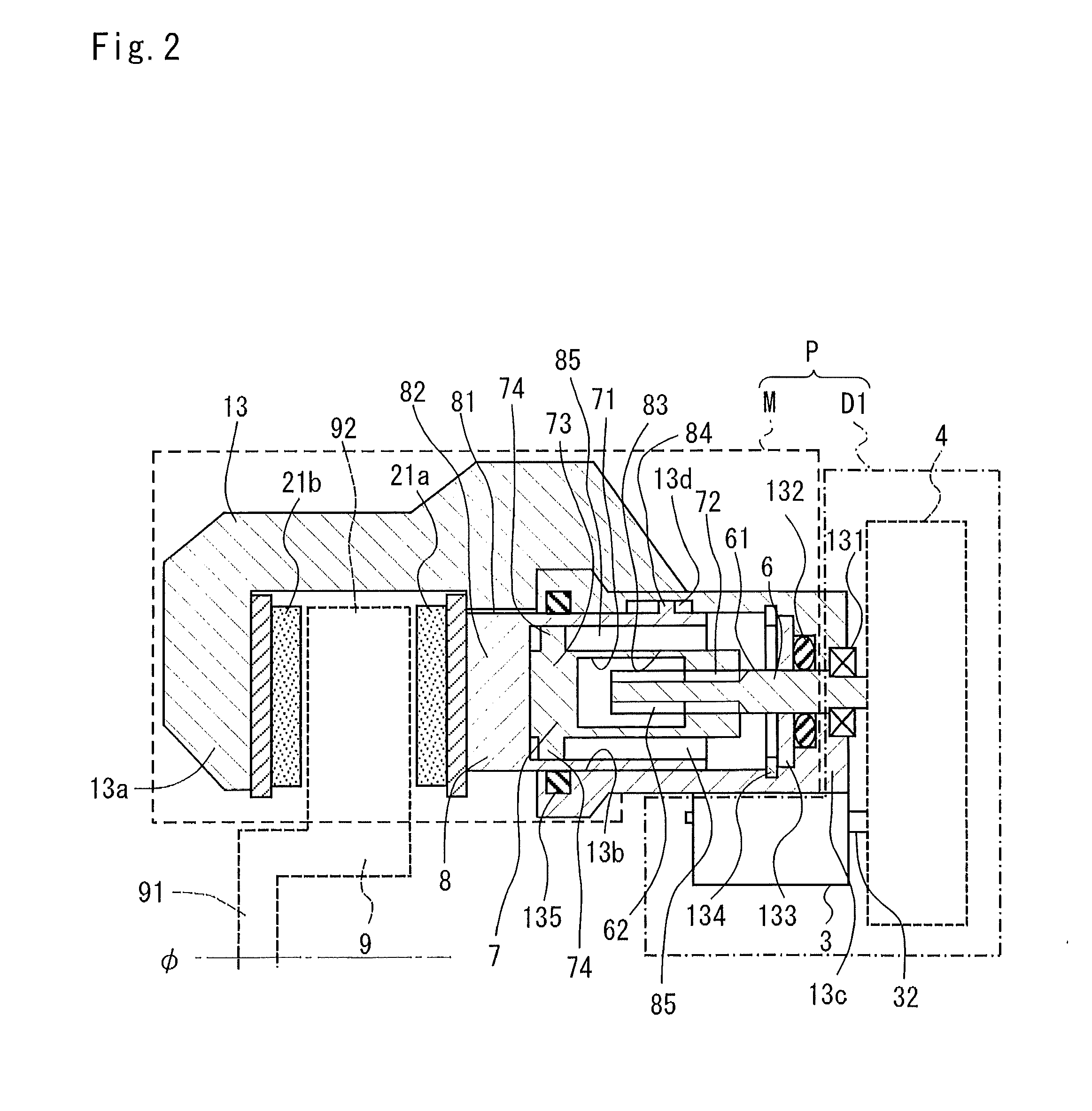 Electric parking brake driving device and electric parking brake device