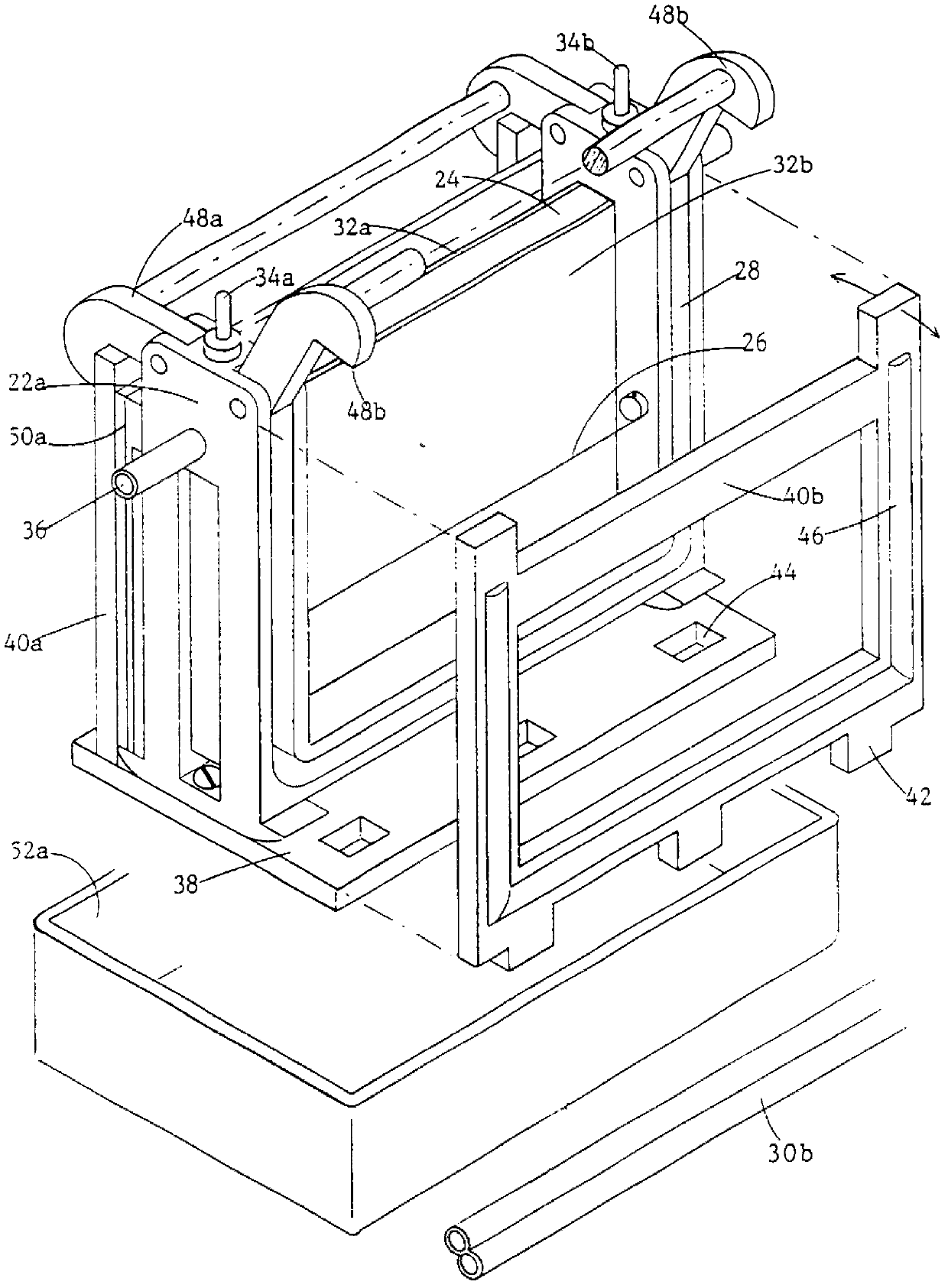 Improved vertical piece type gel electrophoresis cell and use method thereof