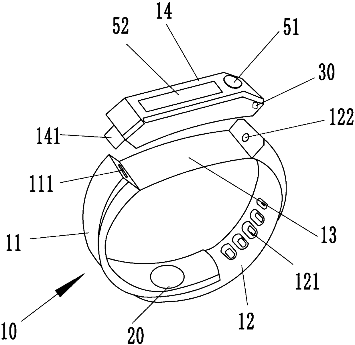 A traditional Chinese medical pulse diagnosis health bracelet