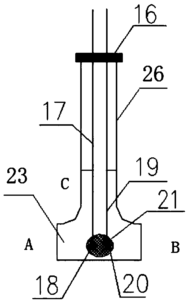 Cold-heat source system flow testing device