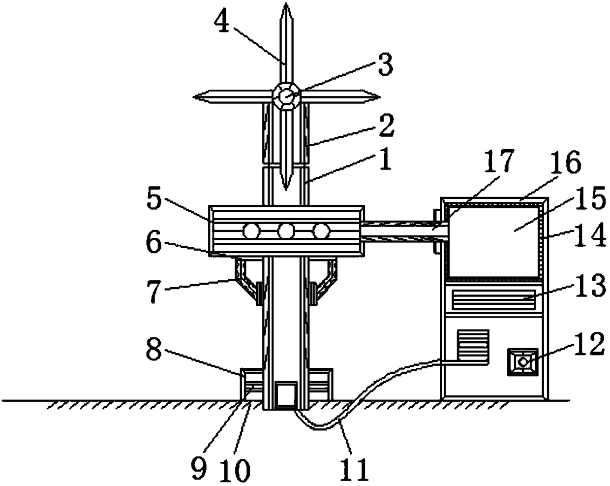 Wind-light-heat complementary parallel power generating and heating complete equipment