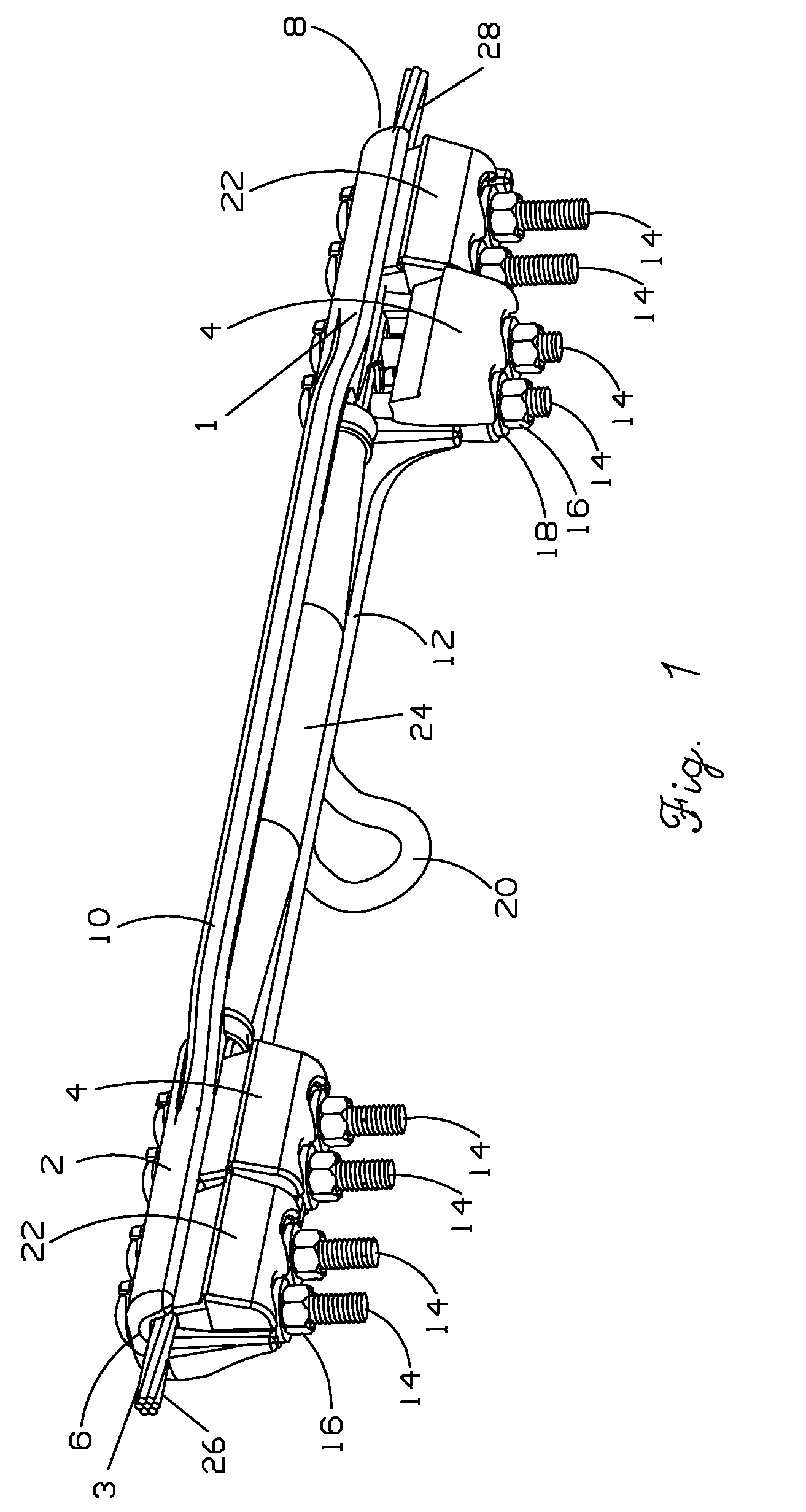 Electrical transmission line repair device