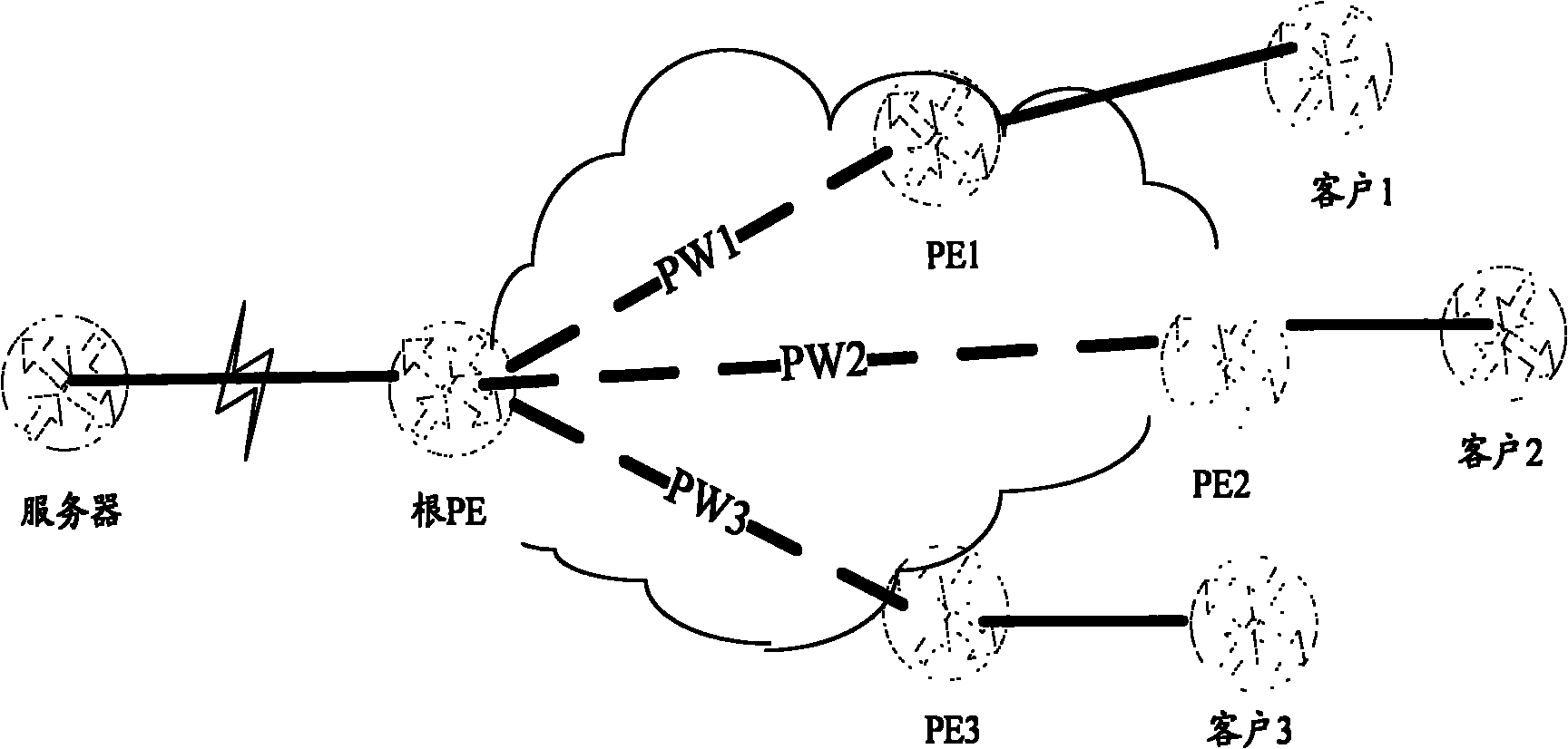 Point-to-multipoint service-based path switching method and system