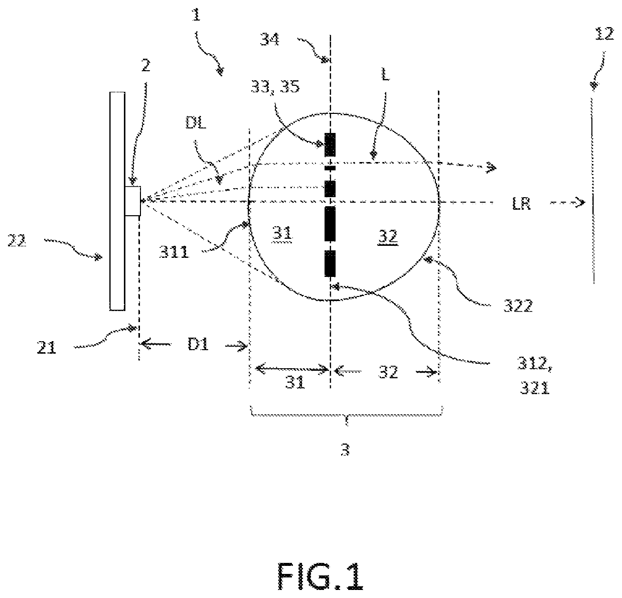 Light system with a single one-part lens