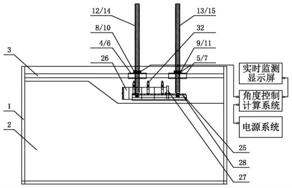 Two-way inclined ground in-out type shield launching model test device capable of being accurately controlled