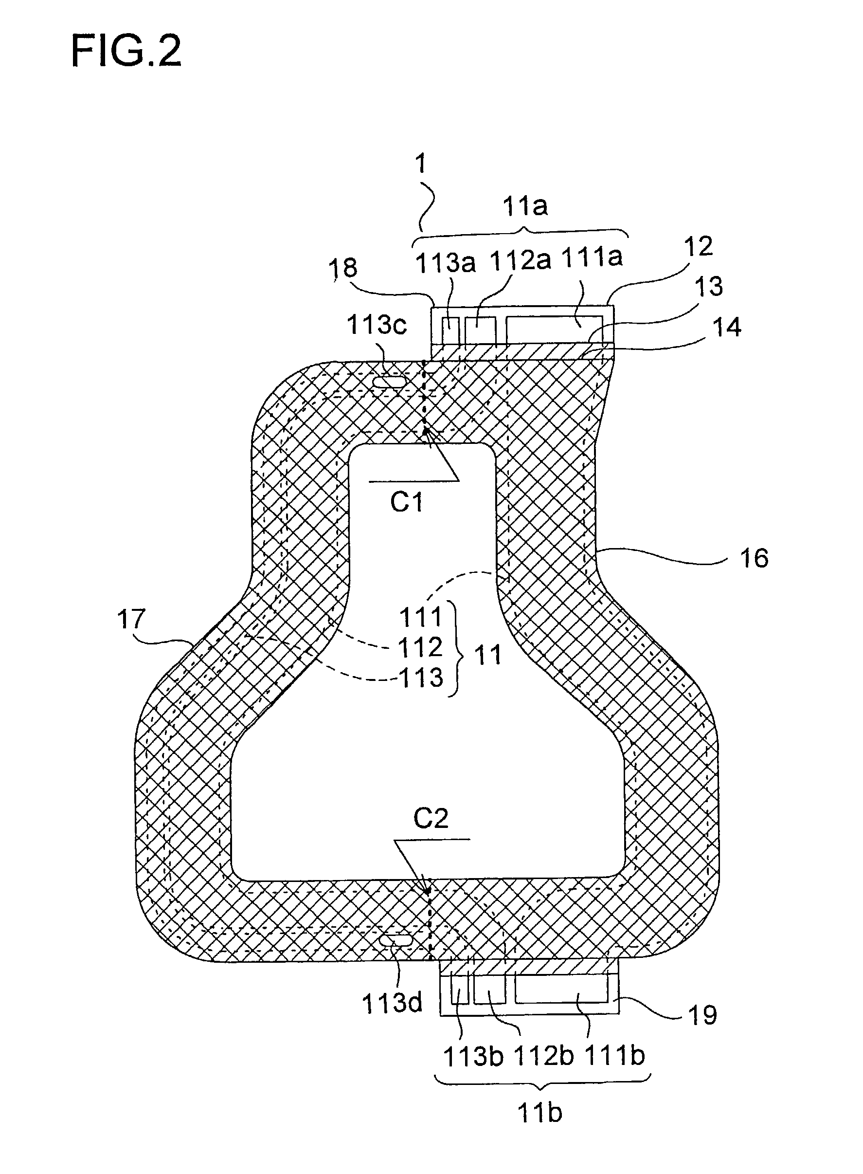 Flexible printed circuit board and foldable cell phone terminal