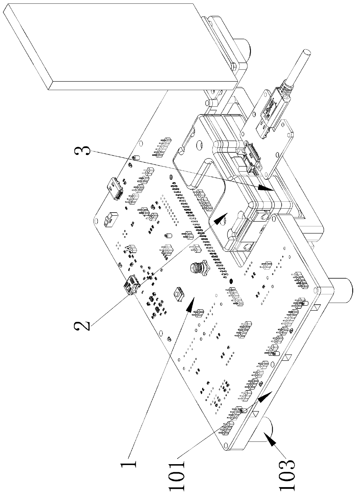 Simple fixture for manual PCB debugging