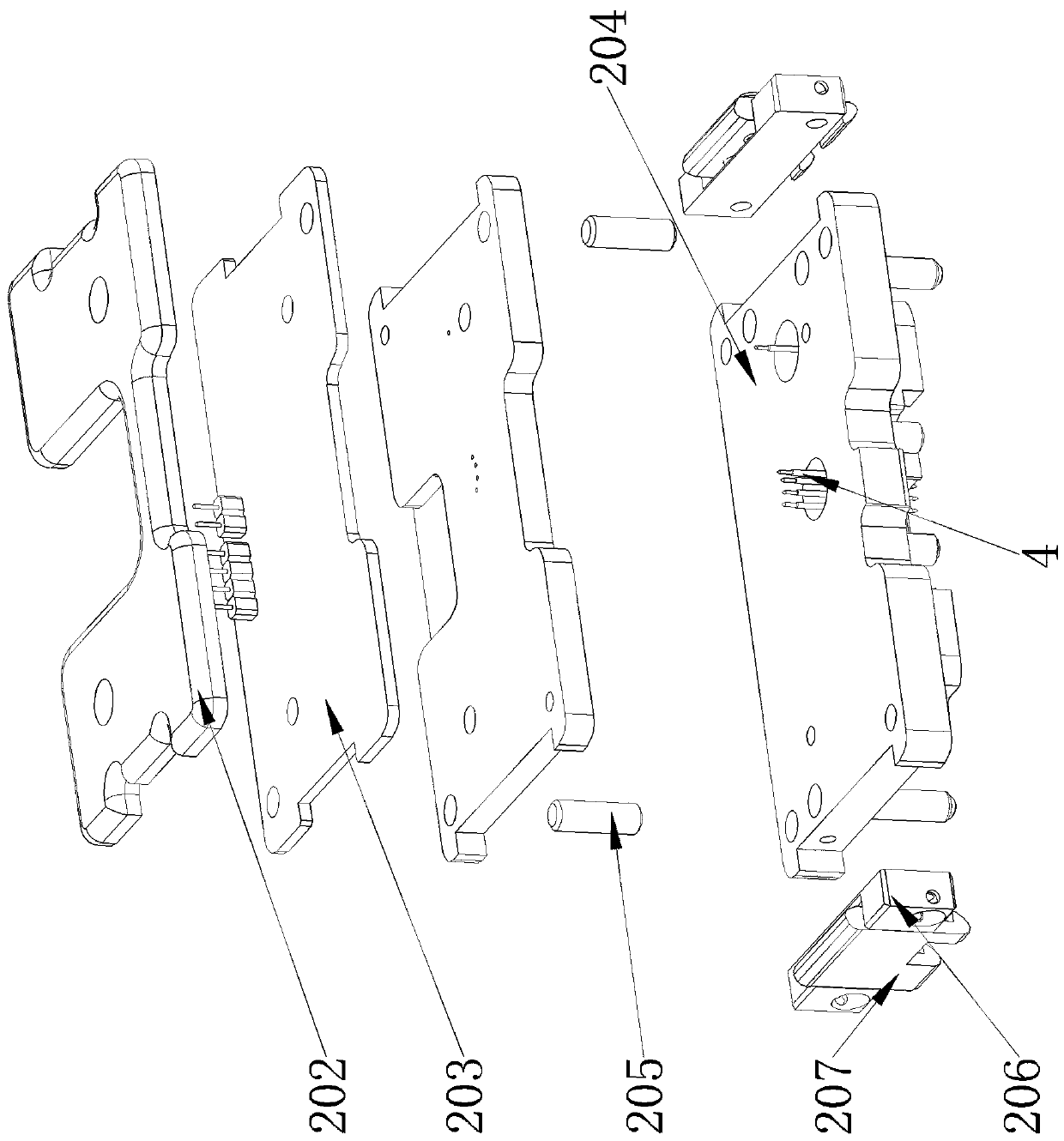 Simple fixture for manual PCB debugging