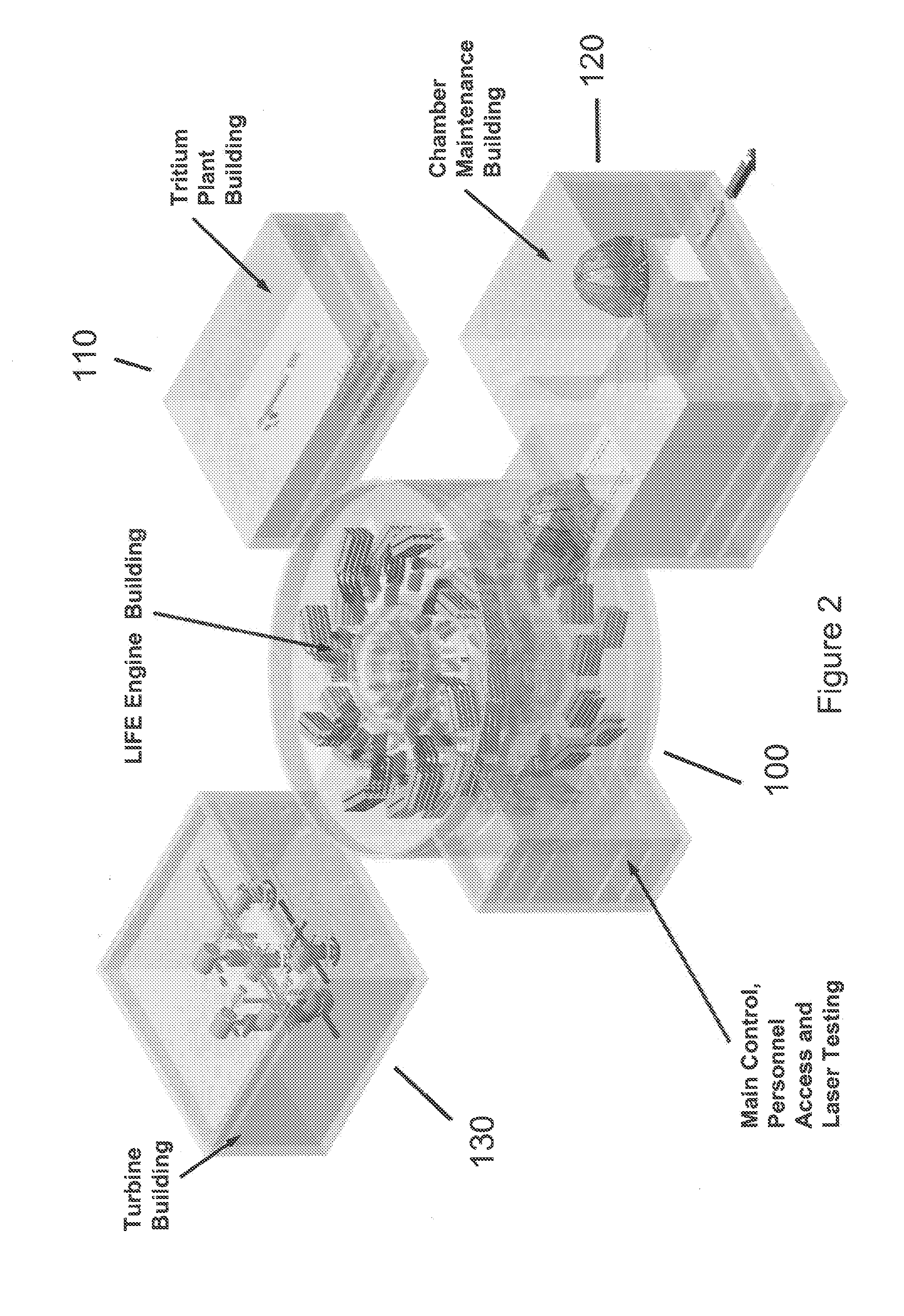 Intertial confinement fusion power plant which decouples life-limited component from plant availability