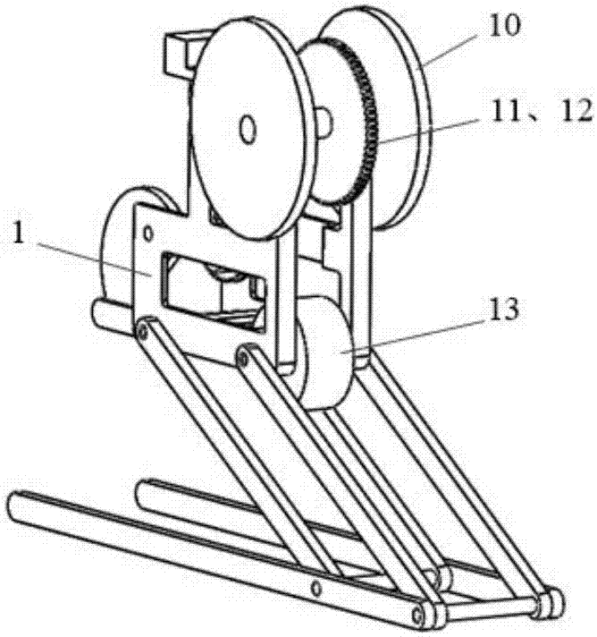 Hopping robot capable of actively adjusting attitude before falling to ground